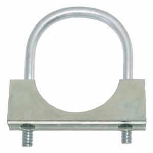 Connecteur galvanisé pour boulon en U Ø8 × 49 mm, pour tube 1 1/2"