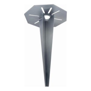 Support de lampe de jardin à enfoncer, octogonal Ø 190, galvanisé argenté