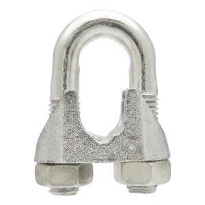 Serre-câble à étrier galvanisé 30 mm pour câbles en acier – équivalent DIN 741
