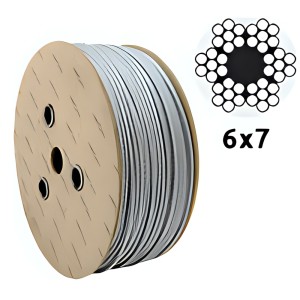 Câble en acier galvanisé Ø3,0 mm 6×7 avec âme textile – vente au mètre