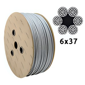 Câble en acier galvanisé Ø8,0 mm 6×37 avec âme textile FC