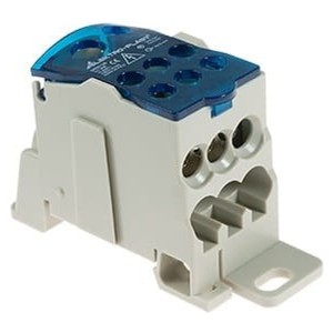 ELEKTRO-PLAST Bloc de commutation 1 pôle 125A TH35 bleu UKK-125