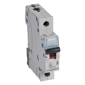 Legrand Disjoncteur de surintensité B 6A 1P 6kA S 301 TX3