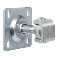Charnière réglable avec écusson M16 80x80x3 mm, oreille galvanisée
