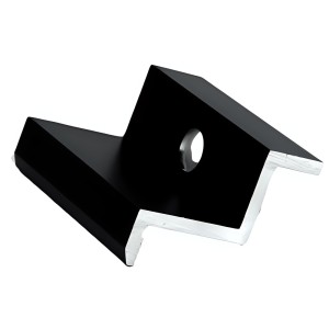 Pince d'extrémité - Trou M8 - Aluminium 6060 - H32 Anodisé