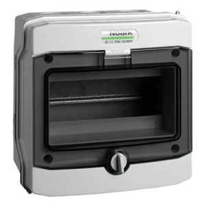 Coffret électrique en saillie IP65, 1 rangée, 8 modules