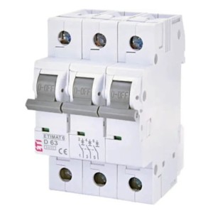 ETI ETIMAT 6 – disjoncteur magnétothermique C 20A 3P 6kA pour installations PV et bâtiments