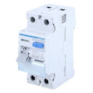 Hager CDA225J – disjoncteur différentiel 1P+N 25A 30mA type A