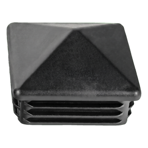 Bouchon pour tube carré 15×15 mm pyramidal, noir