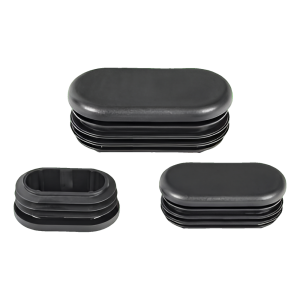 Bouchon pour tube ovale 20×38 mm, noir