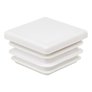Bouchon pour tube carré 18×18 mm, blanc