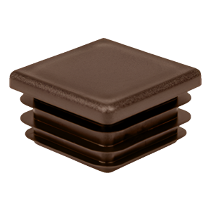 Bouchon pour tube carré 150×150 mm, marron