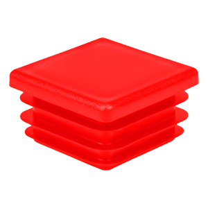 Bouchon pour tube carré 20×20 mm, rouge