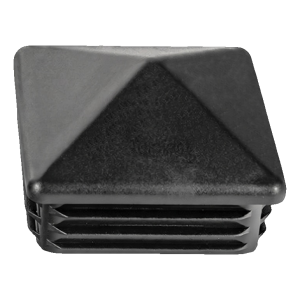 Bouchon pour tube carré 80×80 mm pyramidal, noir