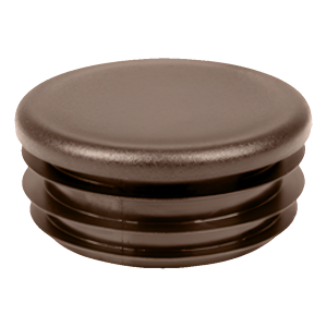Bouchon pour tube rond 1 1/4" (Ø 42,4 mm), marron