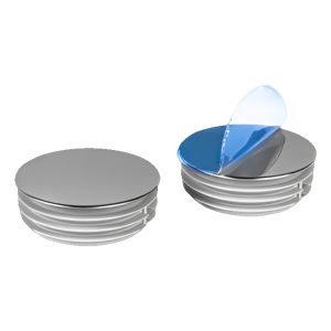 Bouchon pour tube rond Ø 50 mm avec plaquette chromée, paroi de 1,5 mm