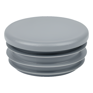 Bouchon pour tube rond Ø 70 mm, gris