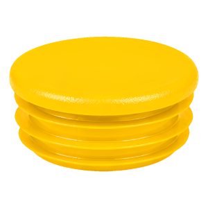 Bouchon pour tube rond Ø 25 mm, jaune