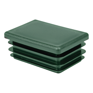 Bouchon pour tube rectangulaire 20×30 mm, vert