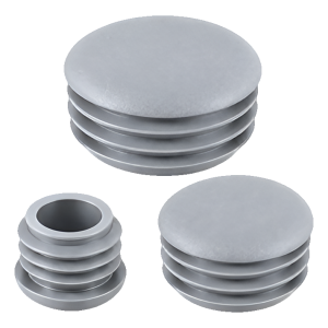 Bouchon pour tube rond à tête bombée Ø 28 mm, gris