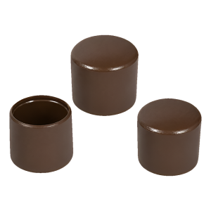 Embout extérieur pour tube rond Ø 12 mm, marron