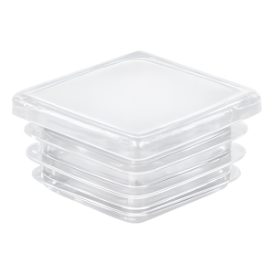 Bouchon pour tube carré 60×60 mm, incolore