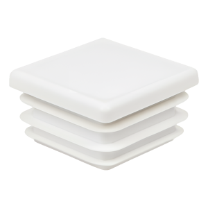 Bouchon pour tube carré 10×10 mm, blanc