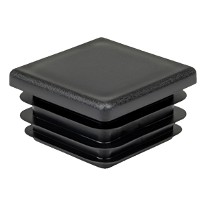 Bouchon pour tube carré 60×60 mm, noir, paroi de 3,0–5,0 mm