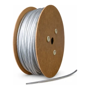 Câble acier gainé PVC galvanisé Ø6 mm, transparent, âme Ø3,0 mm (1x19) — vendu au mètre