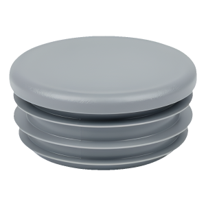 Bouchon pour tube rond Ø 120 mm, gris