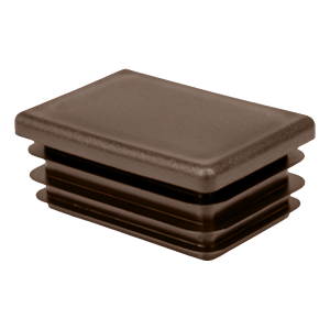 Bouchon pour tube rectangulaire 20×50 mm, marron