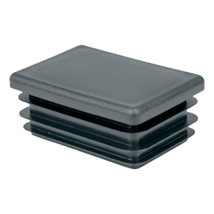 Bouchon pour tube rectangulaire 30×60 mm, anthracite