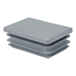 Bouchon pour tube rectangulaire 10×40 mm, gris