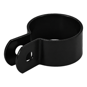 Collier d'extrémité à un trou pour poteau rond Ø 42 mm, noir (RAL 9005)