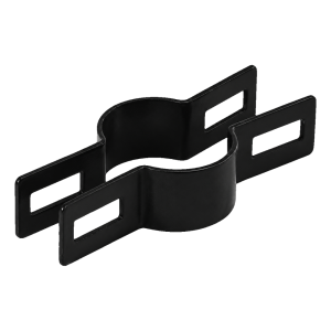 Collier intermédiaire de clôture pour poteau rond Ø 42 mm, noir (RAL 9005)
