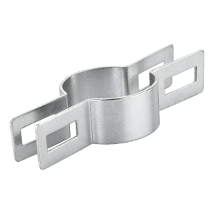 Collier intermédiaire de clôture pour poteau rond Ø 48 mm, zingué
