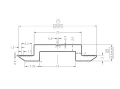 Pince centrale - Trou M8 - Aluminium 6060 - H8 PV-04-03 (2)