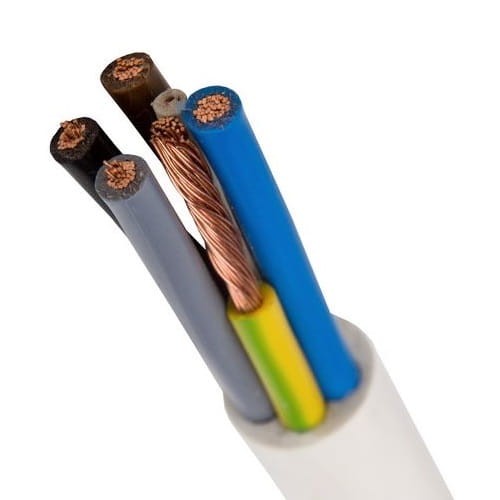 OWY 5x4 300/500V H05VV-F câble blanc GPV-401-23