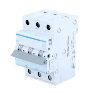 Disjoncteur magnétothermique Hager 3P 10A courbe B 6kA