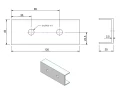 Connecteur de profilé 12cm anodisé PV-18-05 (2)