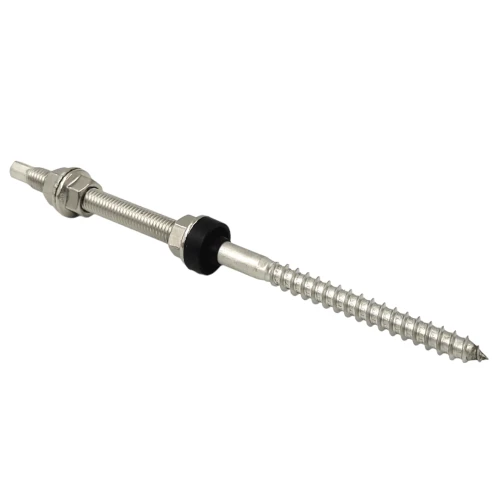 Vis à double filetage pour la fixation de modules solaires en acier A2 M12 x 250 PV-06-06