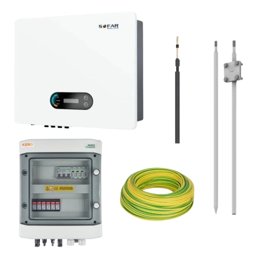 Kit électrique complet pour photovoltaïque avec onduleur 8.8KTLX-G3 3F 2MPPT Sofar GPV-405-06