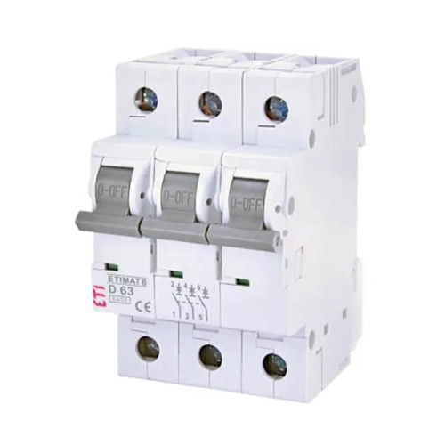 ETI Disjoncteur de surintensité C 20A 3P 6kA GPV-401-96