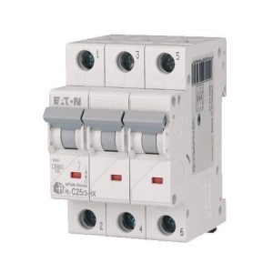 Eaton Disjoncteur de surintensité C 25A 3p 6kA