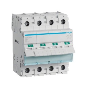 Hager Interrupteur-sectionneur triphasé 4P 63A 400V AC