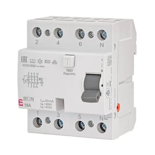 ETI Disjoncteur à courant résiduel 4P 25A 30mA type AC GPV-401-137