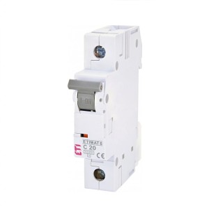 ETI Disjoncteur de surintensité C 20A 1P 6kA