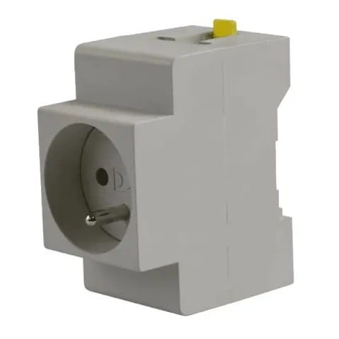 Pawbol Prise de courant avec mise à la terre pour rail DIN TH M.06-16A/250V GPV-401-218