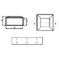 Bouchon pour profilés de montage 40x40 - noir plat type 3 GPV-19-03 (2)