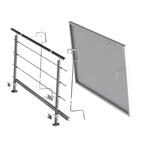 Balus 1 Kit de Montage Photovoltaïque pour Garde-Corps de Balcon GPV-200-01